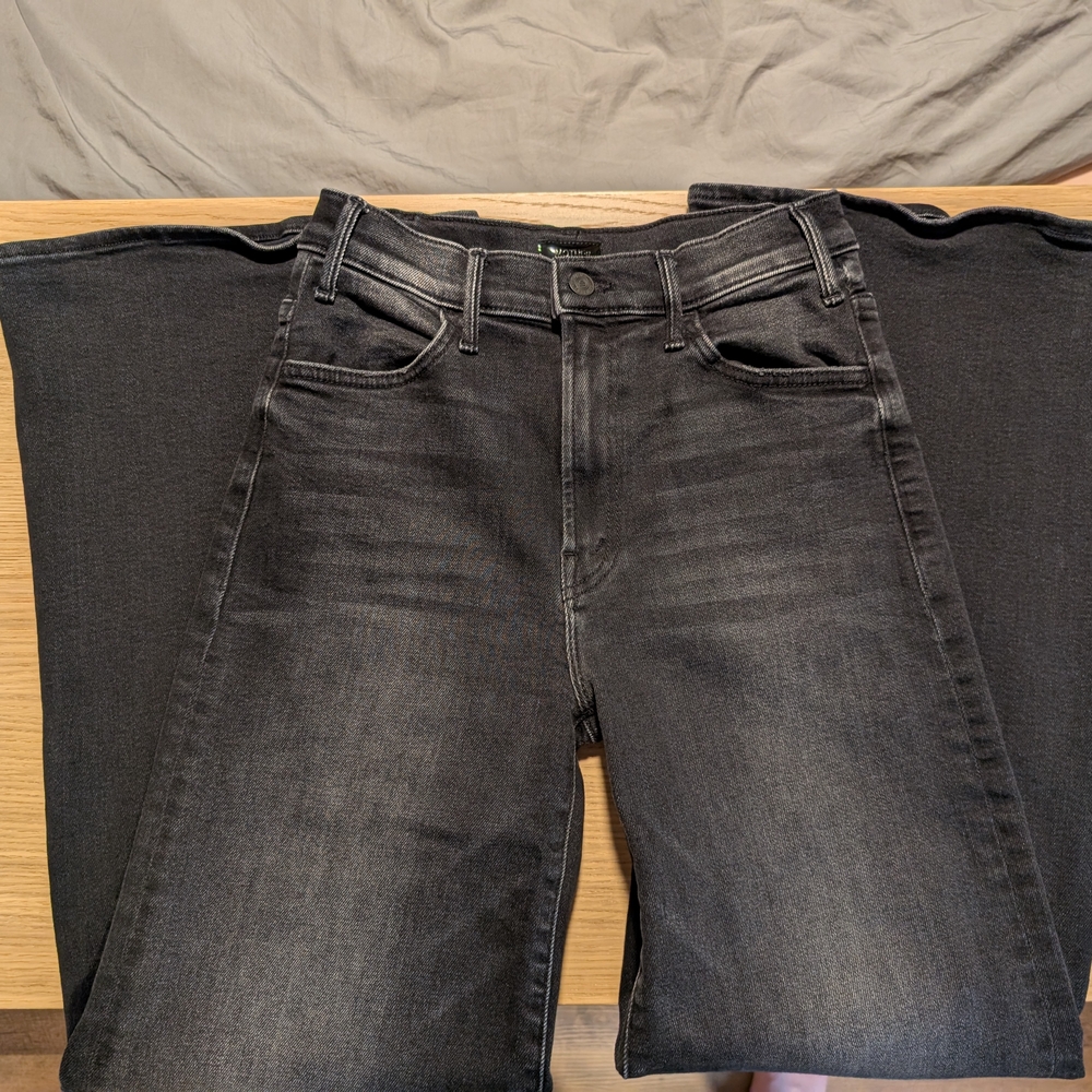MOTHER Charcoal Flare & Wide Leg Jeans